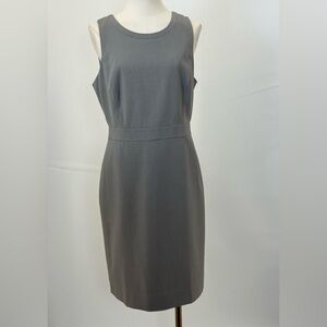 J.Crew Seamed Shift Sleeveless Round Neck Dress In Gray Size 8